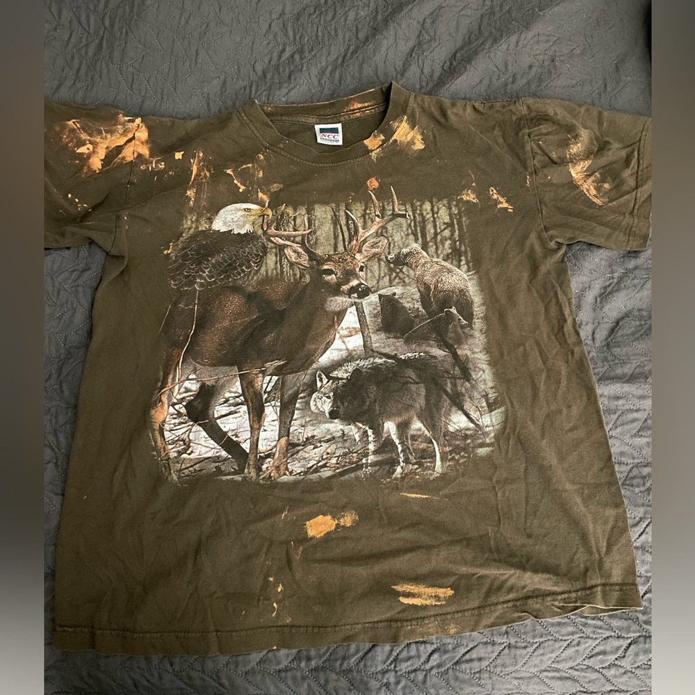 Vintage Graphic Brown T shirt Size XL